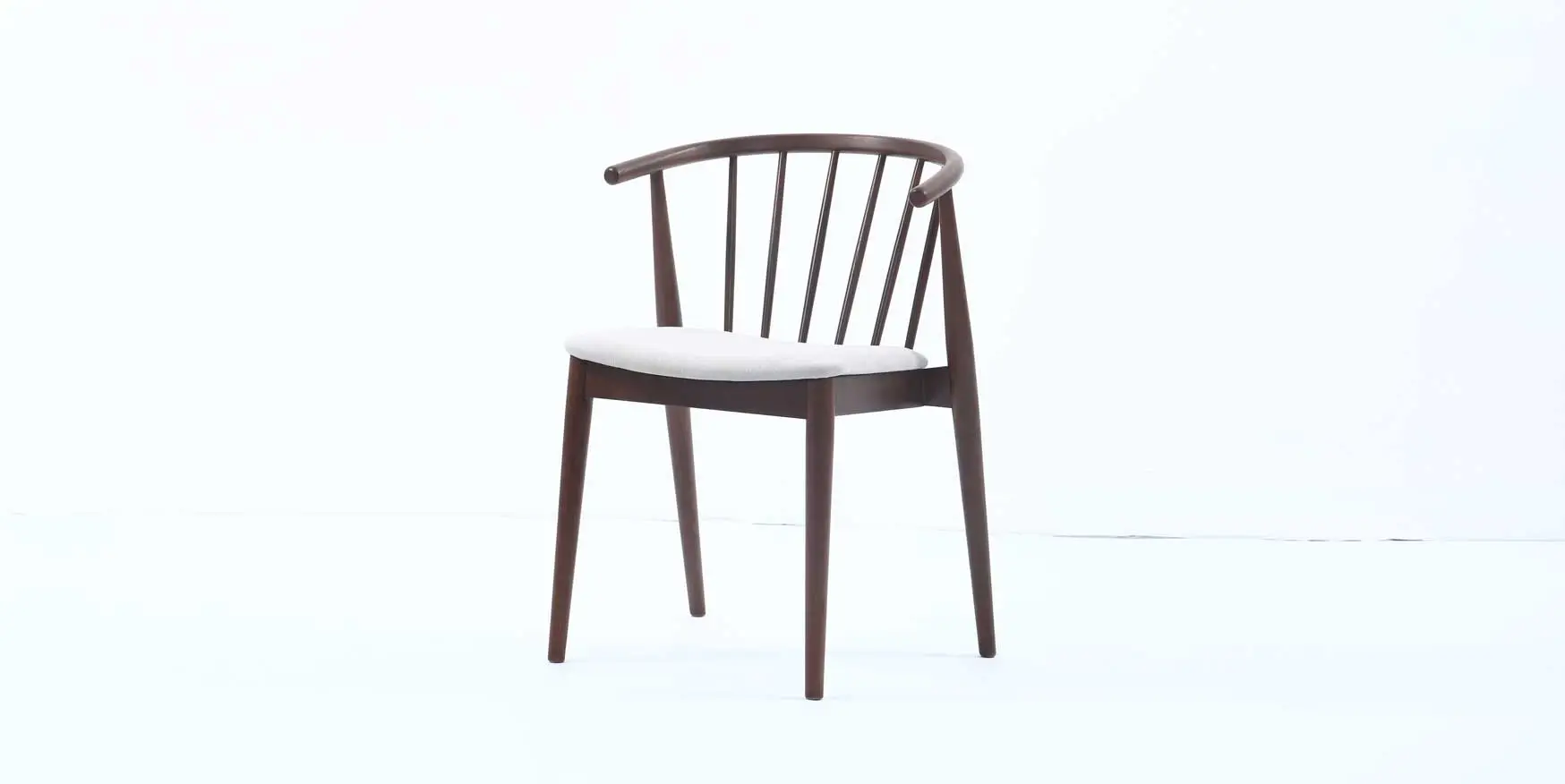curved wood dining chair