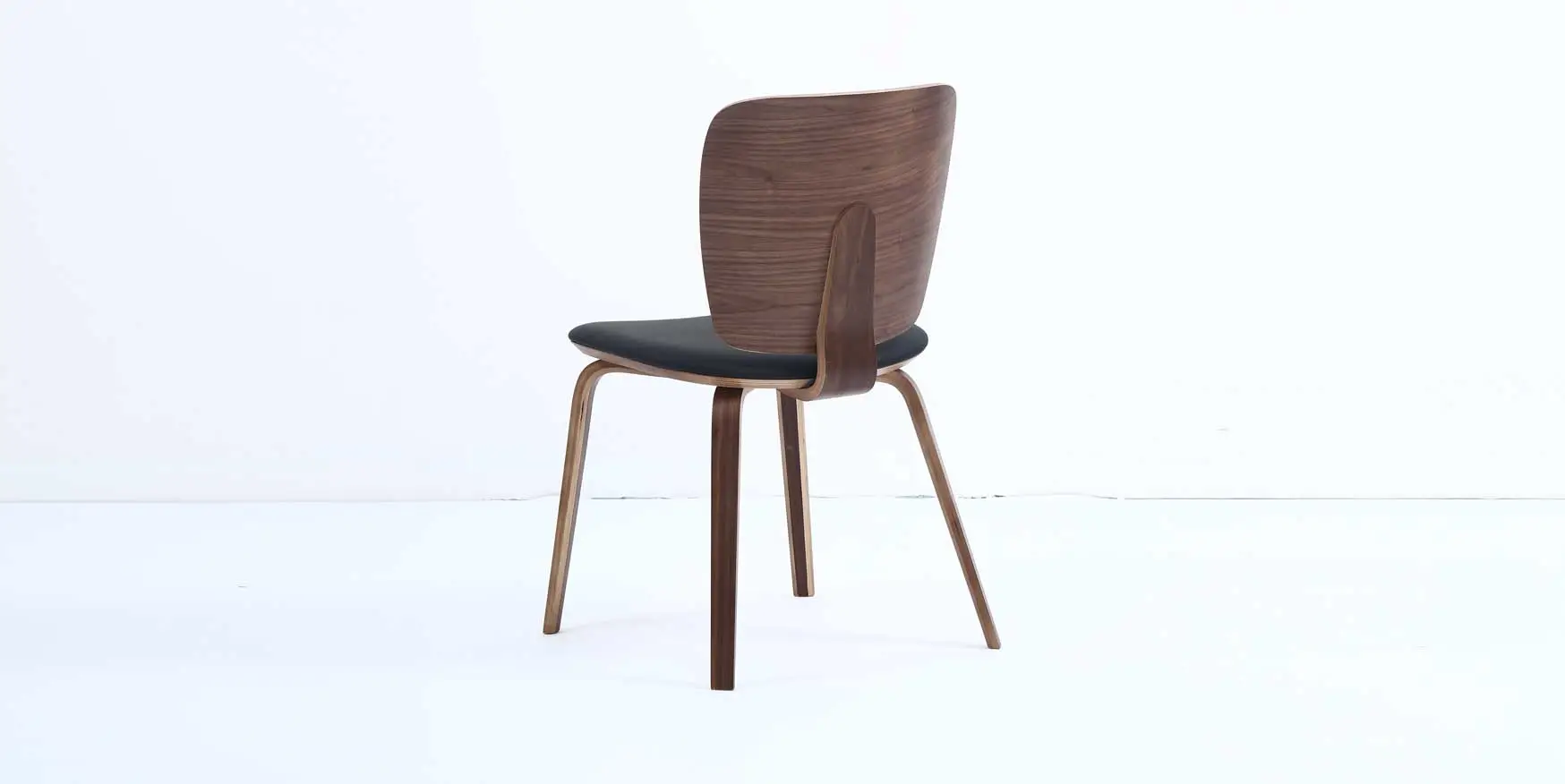 walnut wishbone dining chair
